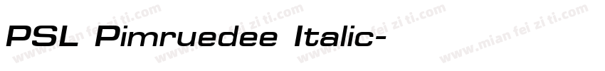 PSL Pimruedee Italic字体转换
